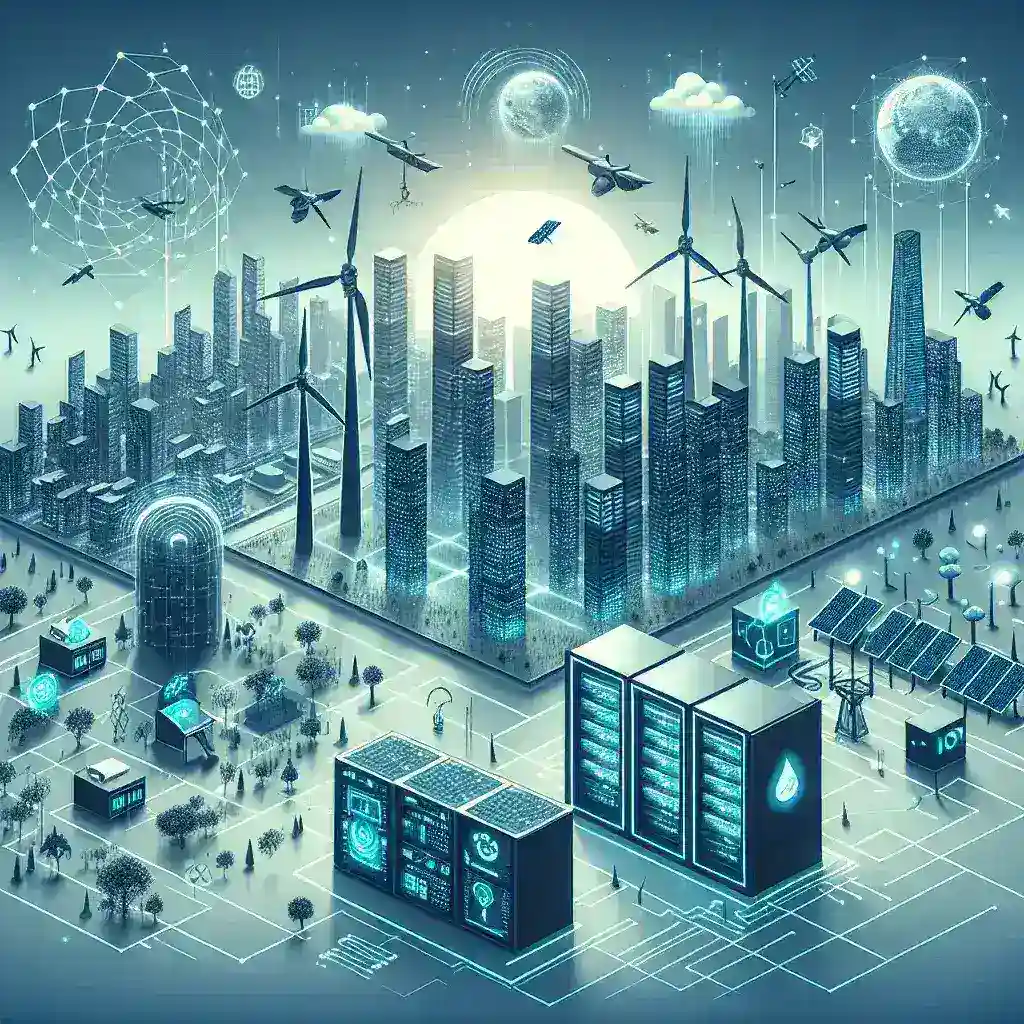 "Smart Energy Management System Interface displaying IoT-driven analytics for energy optimization in modern homes and businesses, illustrating the impact of technology on sustainable energy practices."