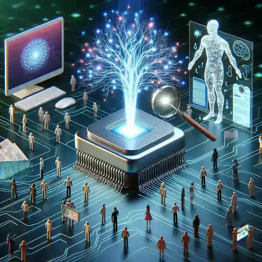 "Illustration showcasing ByteDance's AI-powered content moderation technologies, highlighting patented algorithms and automated systems for ensuring safe online environments."