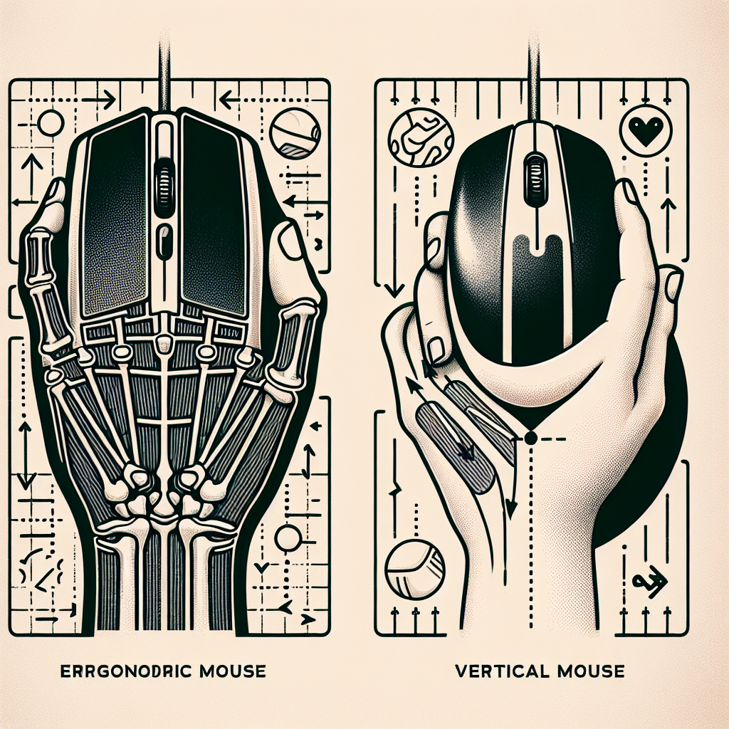 How do ergonomic vertical mice reduce wrist strain compared to traditional mice?